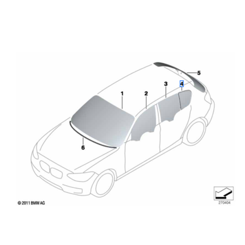 PARE-BRISE BMW SERIE 1 (F20-F21) 2015-2019 3/5 PORTES / AVANT