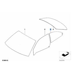 Vitre latérale arrière (déflecteur) côté au choix BMW Série 3 E46 Coupé