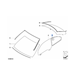 Vitre latérale arrière fixe (côté au choix) BMW Série 3 E92 Coupé