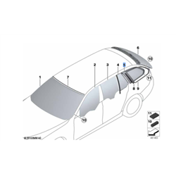 Vitre latérale arrière fixe gauche BMW Série 5 F11