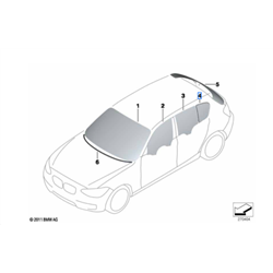 Vitre latérale arrière (côté au choix) BMW Série 1 F21