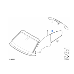 Vitre latérale arrière (côté au choix) BMW Série 1 E81