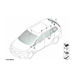 Vitre latérale arrière fixe (côté au choix) BMW Série 2 F46