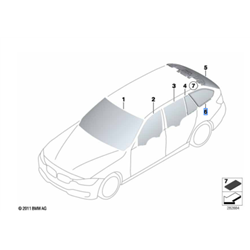 Vitre latérale arrière fixe (côté au choix) BMW Série 3 F31 