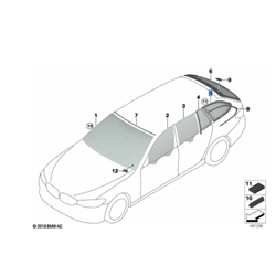 Vitre latérale arrière fixe (côté au choix) BMW Série 5 G31