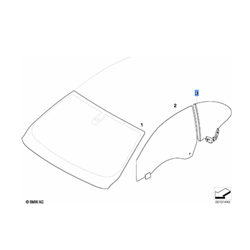 Vitre latérale arrière fixe (côté au choix) BMW Série 6 E64