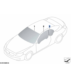 Vitre latérale arrière fixe (côté au choix) BMW Série 6 F12