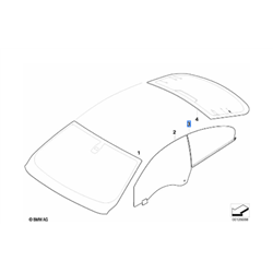Vitre latérale arrière fixe (côté au choix) BMW Série 6 E63