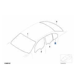 Vitre latérale arrière fixe (côté au choix) BMW Série7 E65