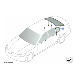 Vitre latérale arrière fixe (côté au choix) BMW Série 7 G11 