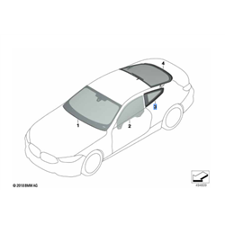Vitre latérale arrière fixe (côté au choix) BMW Série 8 G14
