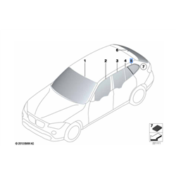 Vitre latérale arrière fixe (côté au choix) BMW X1 E84