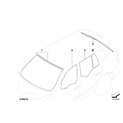 Vitre latérale fixe de porte (côté au choix) BMW X3 E83