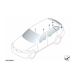 Vitre latérale arrière fixe (côté au choix) BMW X5 F15