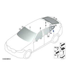 Vitre latérale fixe arrière (côté au choix) BMW X6 G06