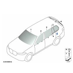 Verre de rétroviseur extérieur avec option S430A (coté au choix