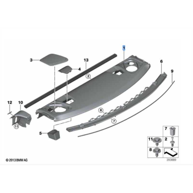 Plage arrière pour BMW Série 2 F22