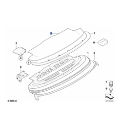 Plage arrière (couleur au choix) pour BMW Série 3 E93 Cabriolet