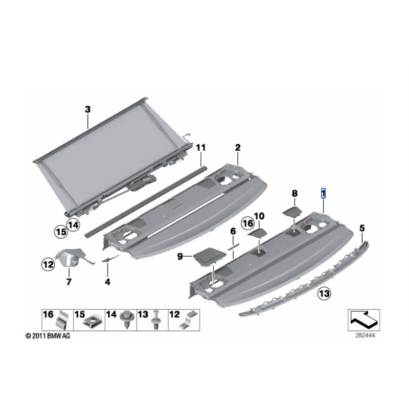 Plage arrière pour BMW Série 3 F30 Berline