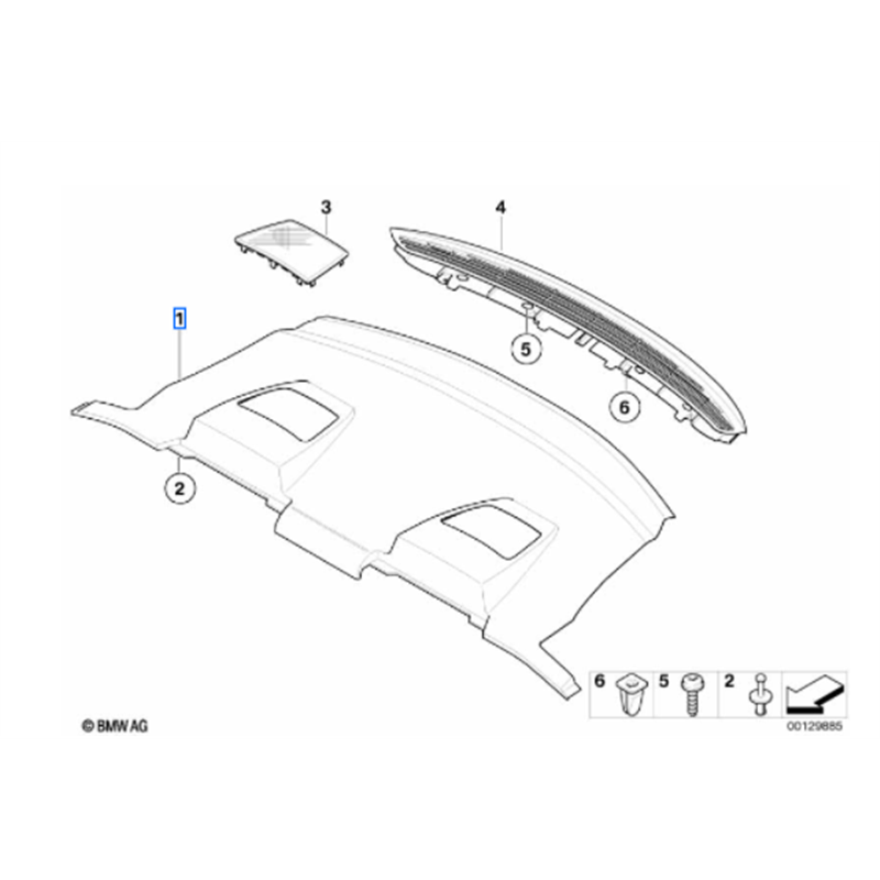 Plage arrière pour BMW Série 6 E63