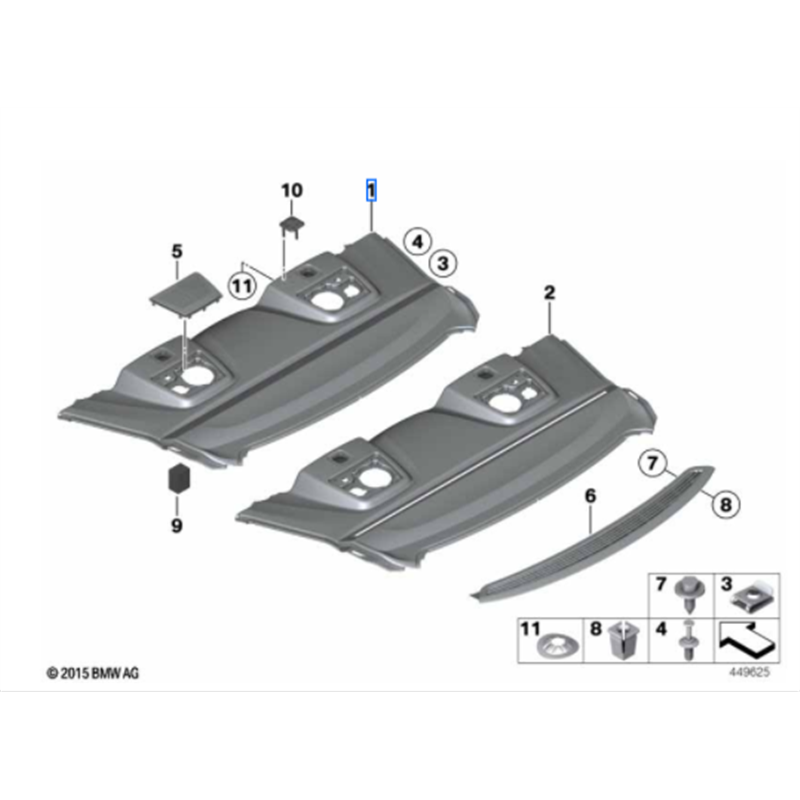 Plage arrière pour BMW Série 6 F13