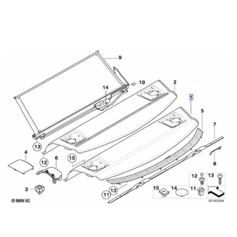 Plage arrière pour BMW M3 E92