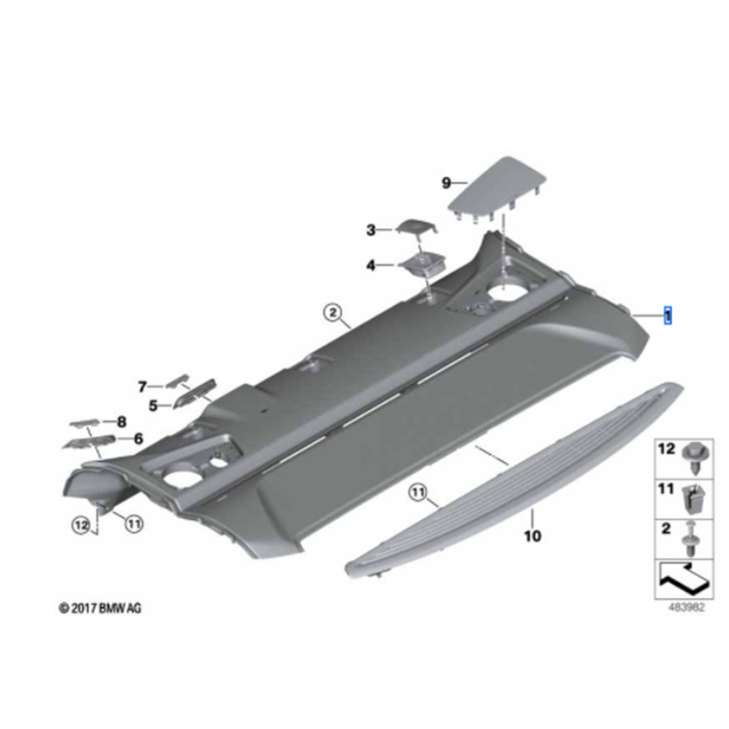 Plage arrière pour BMW M5 F90