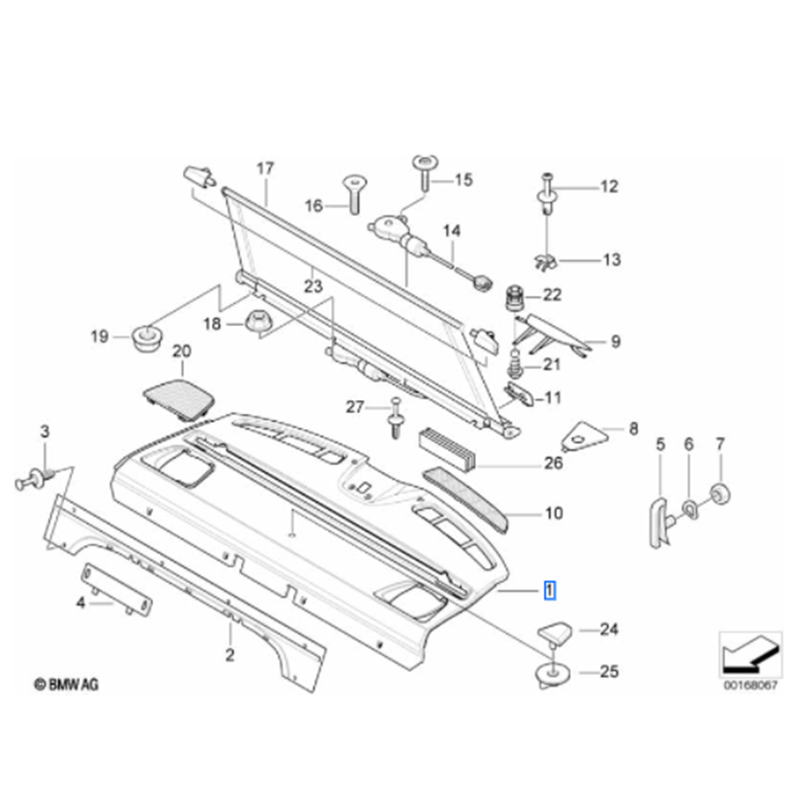 Plage arrière pour BMW M5 E39