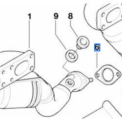 Joint plat d'échappement pour BMW E46 E39 E60 E61 E65 E66 X3 X5 Z3 Z4