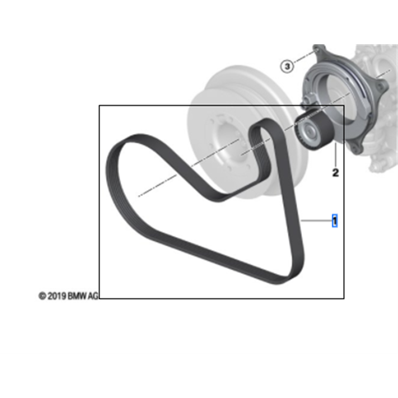  Courroie nervuree poly-v (6 PK x 1155) BMW Série 4 F32 F33 F36