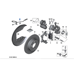 Palpeur d'usure plaquette de frein BMW X1 F48