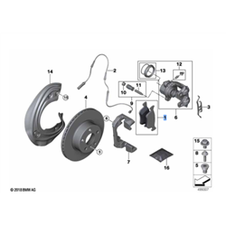 Jeu 2 disques frein arrière (280X10) BMW Série X1 F48 - Accessoires BMW