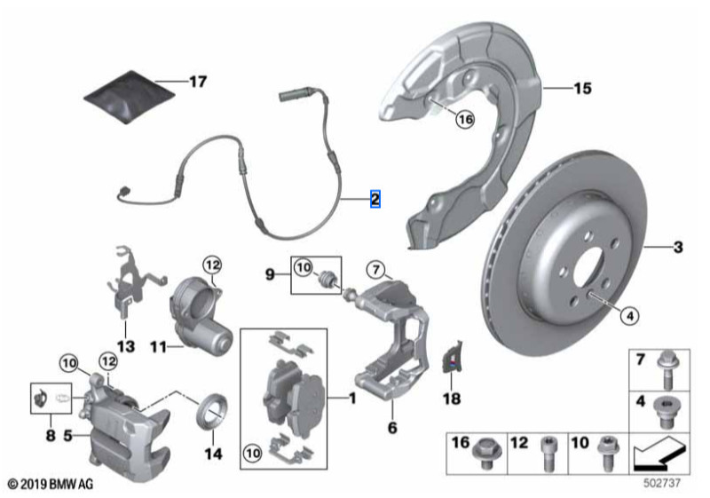 Capteur D'Usure Des Plaquettes De Frein Arrière Pour BMW Série 5 E39 – Référence OEM 34351163066