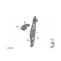 Mécanisme de lève-vitre arrière (côté au choix) pour BMW X1 E84
