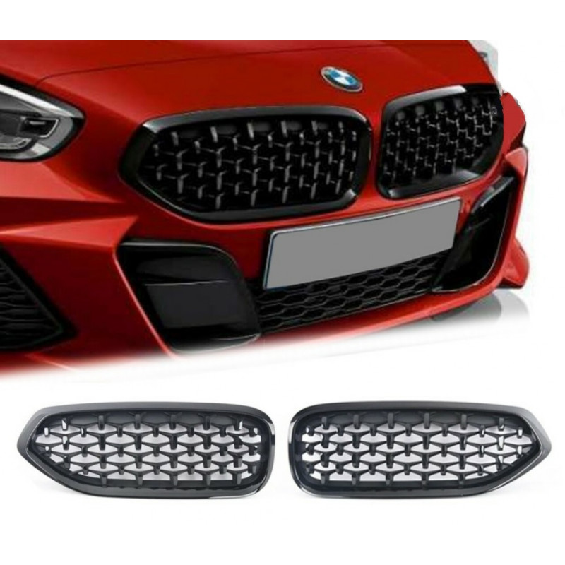 Grille de calandre SHADOWLINE noir brillant pour BMW X1 U11