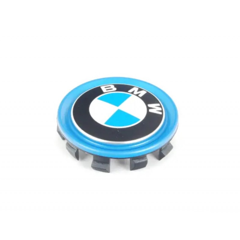 Cache-moyeu avec anneau bleu (BMW i) pour jantes alliage BMW i3 et i8