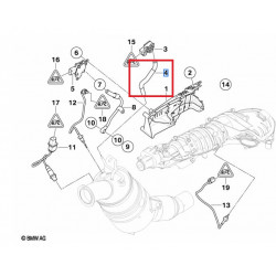 Tuyau filtre particule / capteur de pression de gaz d'échappement pour BMW  X3 E83 F25 G01