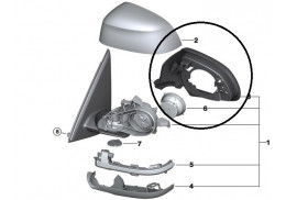 Cache anneau de fixation rétroviseur extérieur (coté au choix) pour BMW X5 F15