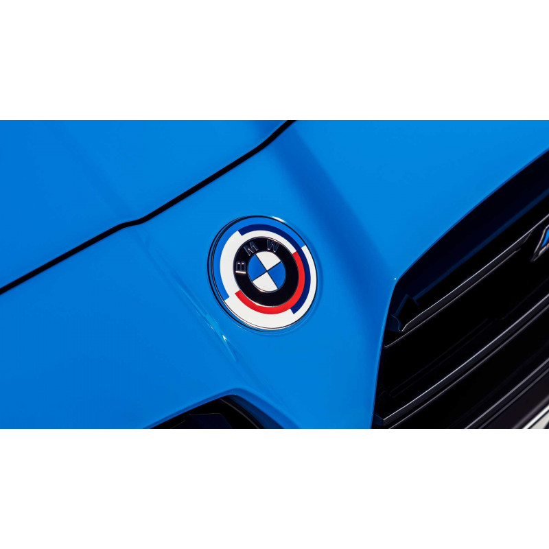 BMW emblème CAPOT 50 ans M (Ø 82mm / M) pour BMW Série 4 G22 G23 G26 Gran  Coupé