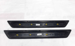 Protection Seuil Arrière Inox Noir Pour BMW Série 3 G21 Touring 2019-2022 - Style 'Ribs', Antidérapante