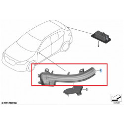 Clignotant additionnel de rétroviseur pour BMW Série 1 F40