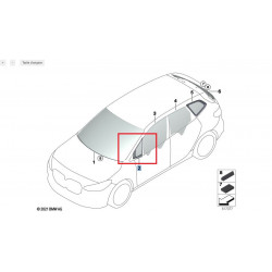 Vitre latérale fixe porte avant droite pour BMW Série 2 Active Tourer U06