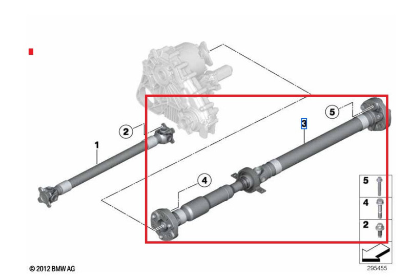Arbre De Transmission (cardan) Pour BMW X1 E84 XDrive - 738mm - Neuf - Garantie 2 Ans