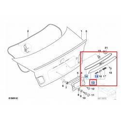 Poignee de coffre avec manipulateur pour BMW Série 3 E46 Coupé