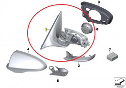 Mécanisme de rétroviseur chauffant BMW M pour BMW M5 F10