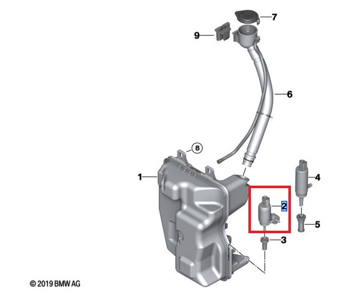 Réservoir Lave-glace Pour BMW X5 E70 (2006-2013) - Avec Pompe Lave-phare - Pièce Neuve D'origine