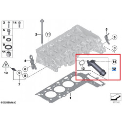 Tubulure d'admission culasse avec joint pour BMW Série 1 F20 F21