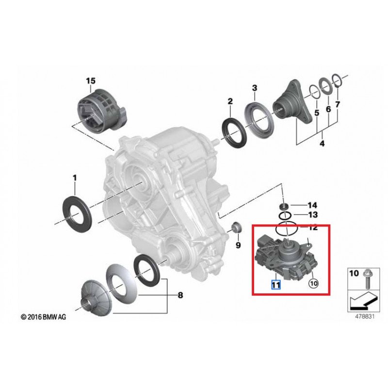 Module couple longitudinal (ATC13) / Boite de transfert pour BMW X3 G01 X4 G02
