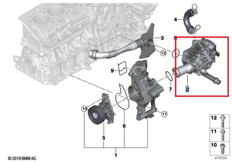 Bride Liquide Refroidissement BMW Série 3 E46 316i/318i E36 Z3 M43 - Pièce Originale 11531743329