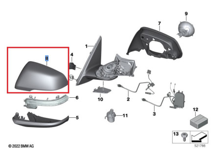 Cache Rétroviseur Extérieur Droit Opel Mokka / Mokka X 2013-2018 – Remplacement Direct Plug & Play, Noir Robuste